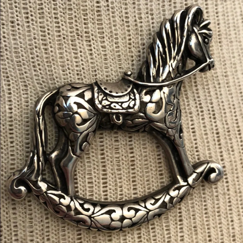 Jezlaine Sterling Silver Filigree Rocking Horse